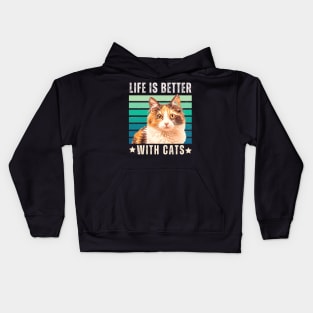 Life Is Better With Cats Classic Kids Hoodie